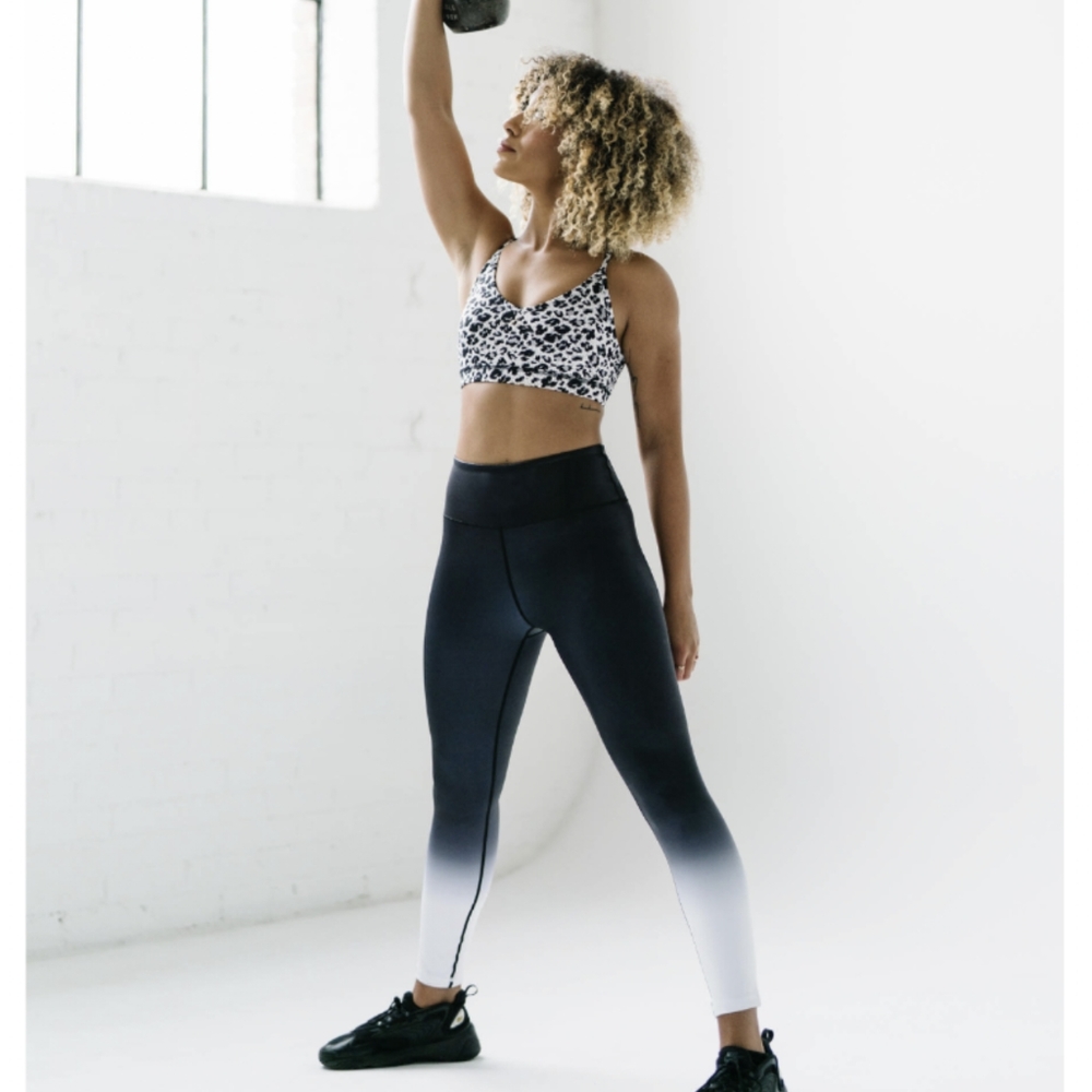 ZYIA Black Ombre Metallic Light n Tight Leggings